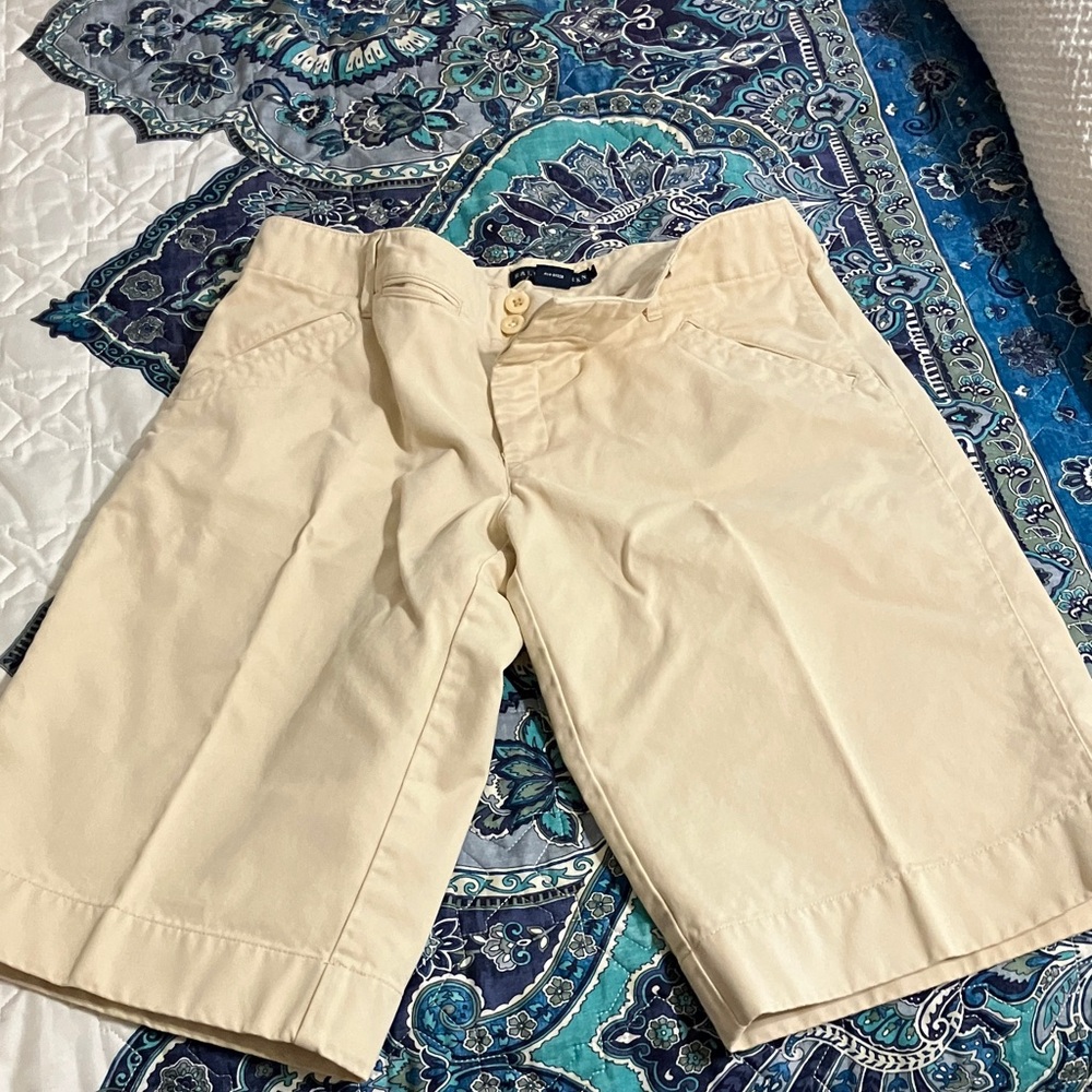 Ralph Lauren Beige Button-Up Shorts